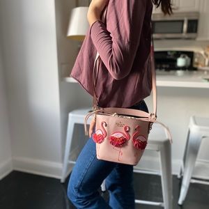 Flamingo bucket Crossbody bag